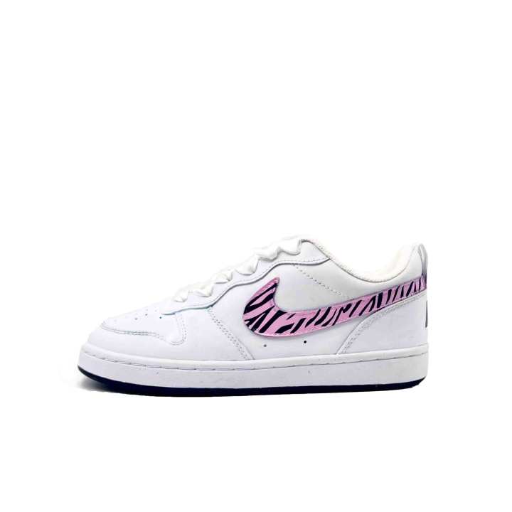 Nike Nike Court Borough 2 Skateboard Shoes Unisex Low Top Pink/White