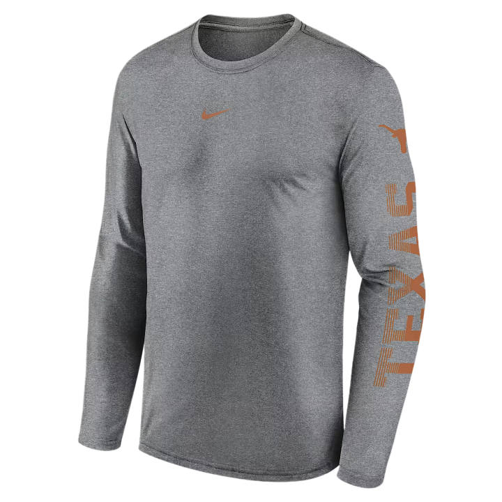 Nike Nike Dri Fit College T Shirts Men's Gray Heather Crew Neck Moderate