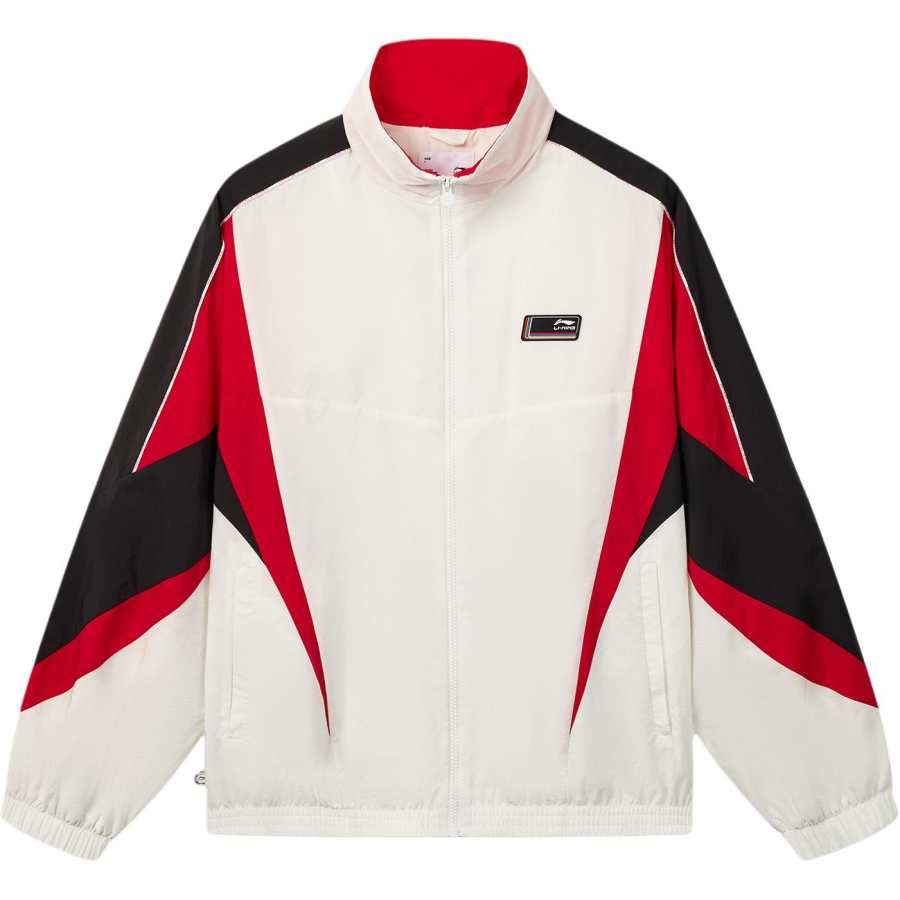 Li-Ning Li Ning DNA Trench Coats Unisex Chalk Gray Stand Collar Moderate