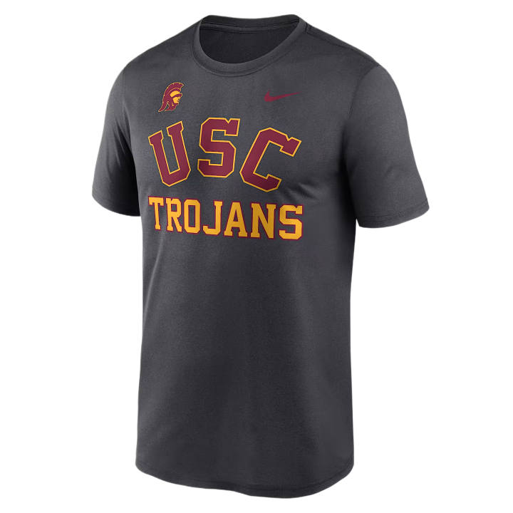 Nike Nike Dri Fit College T Shirts Men's Anthracite Crew Neck Moderate