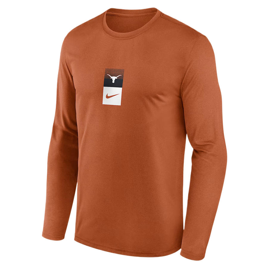 Nike Nike Dri Fit College T Shirts Men's Burnt Orange Crew Neck Moderate