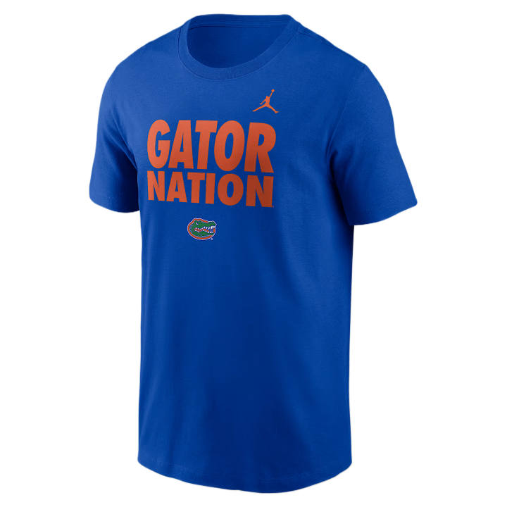 Jordan Jordan College Dri FIT T Shirts Men's Royal Gaming Crew Neck