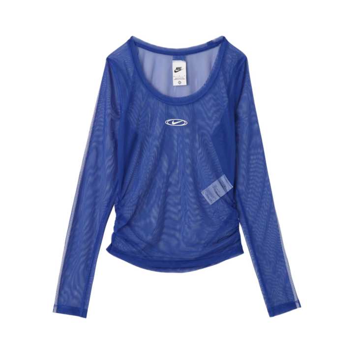 Nike Nike Swoosh T Shirts Women's Blue Crew Neck Thin