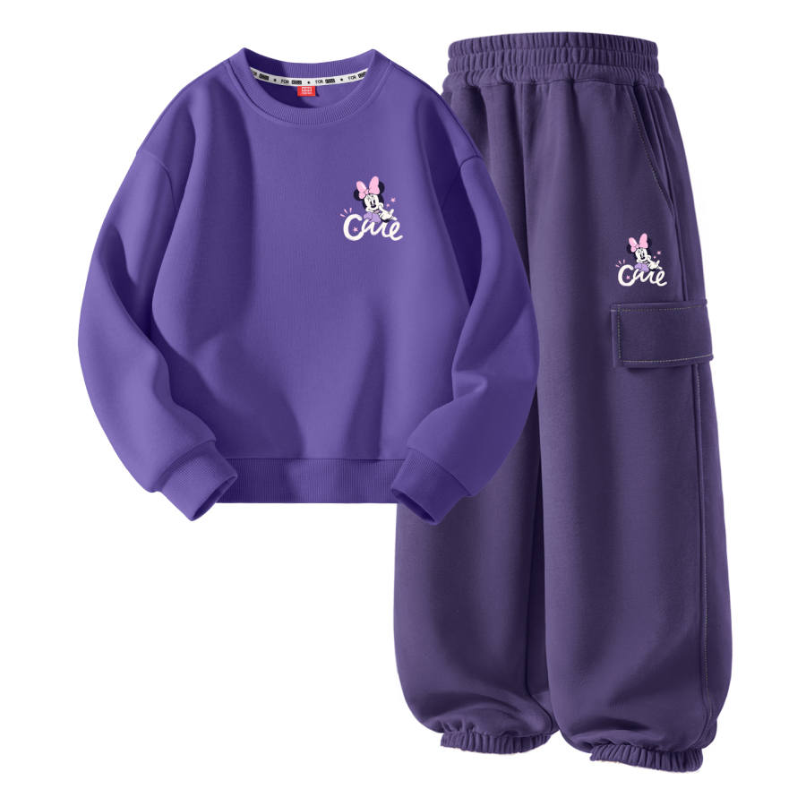 Disney Kids Casual Sportswear Crew Neck Moderate Stretch Breathable