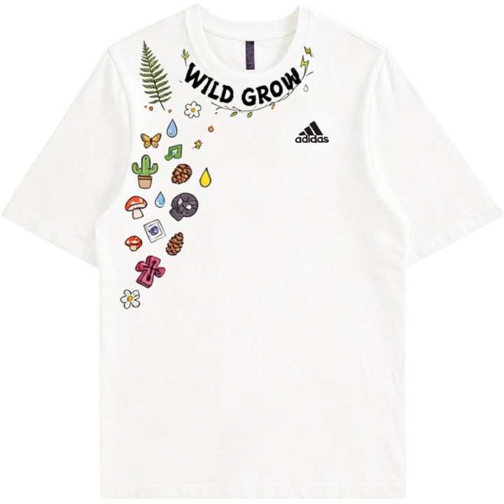 Adidas Adidas MUST HAVES T Shirts Unisex Ecru Crew Neck Thin
