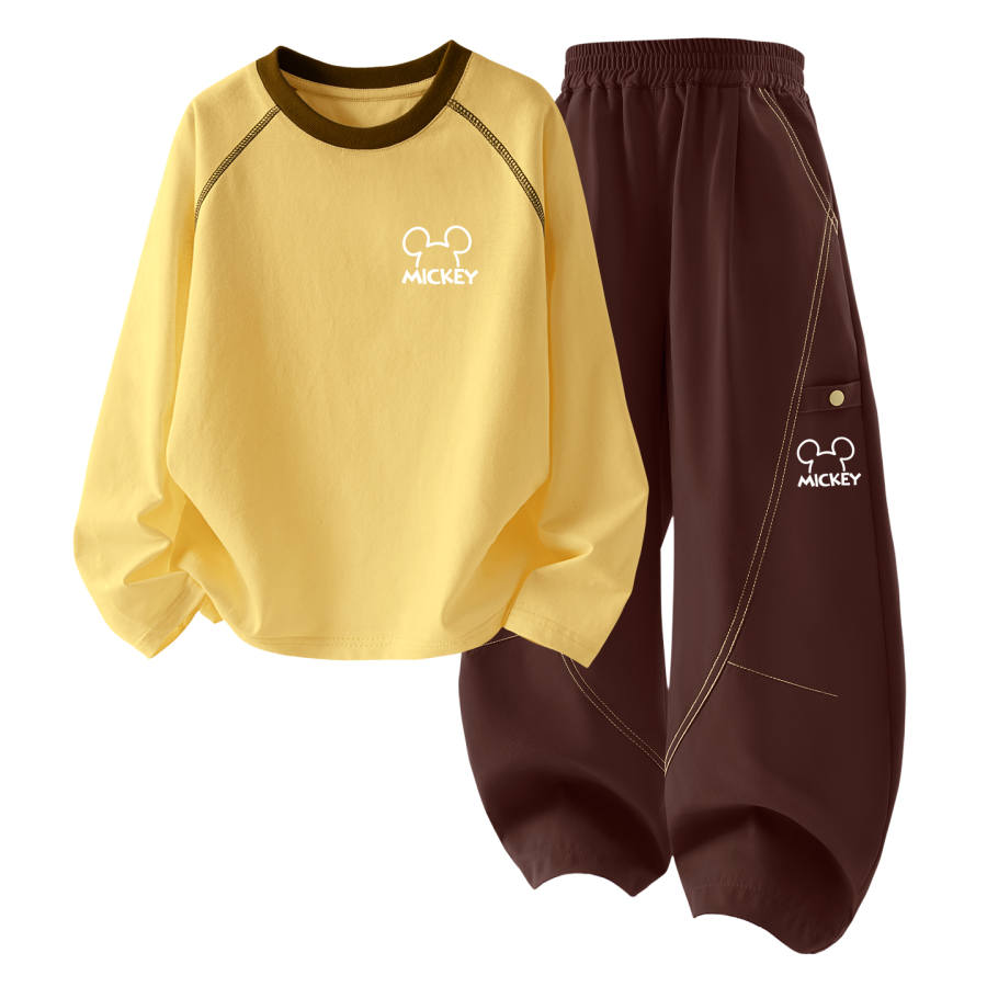 Disney Kids Casual Sportswear Crew Neck Thin Stretch Breathable
