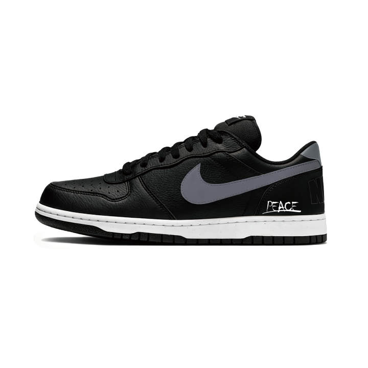 Nike Nike Big Skateboard Shoes Men's Low Top Black White Gray Color Block Patchwork