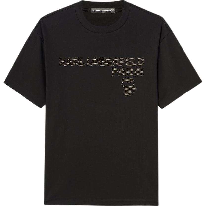 KARL LAGERFELD / Karl Lagerfeld Jeans T Shirts Men's Black Crew Neck Moderate