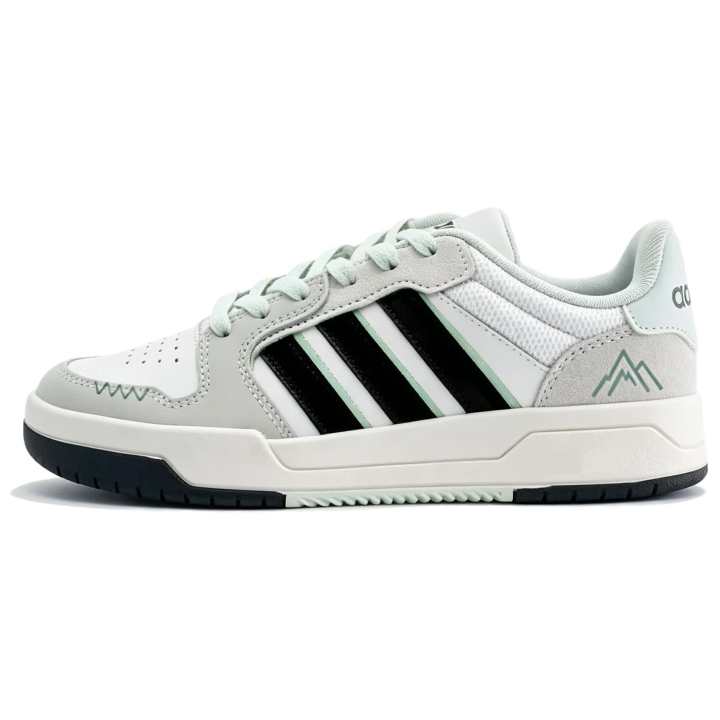 Adidas Adidas ENTRAP Skateboard Shoes Unisex Low Top White Gray Black Green Color Block Patchwork
