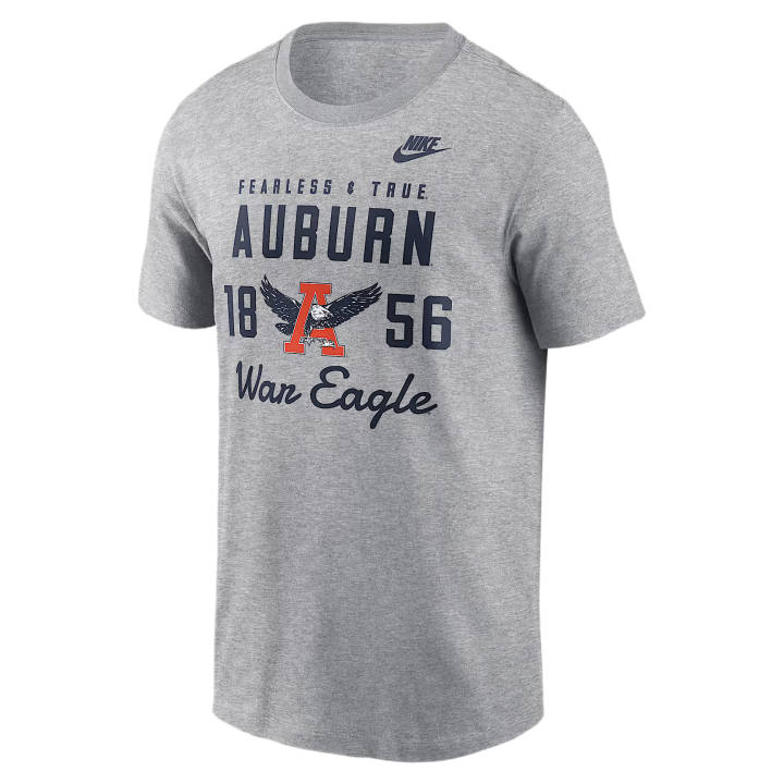 Nike Nike College T Shirts Men's Gray Heather Crew Neck Moderate
