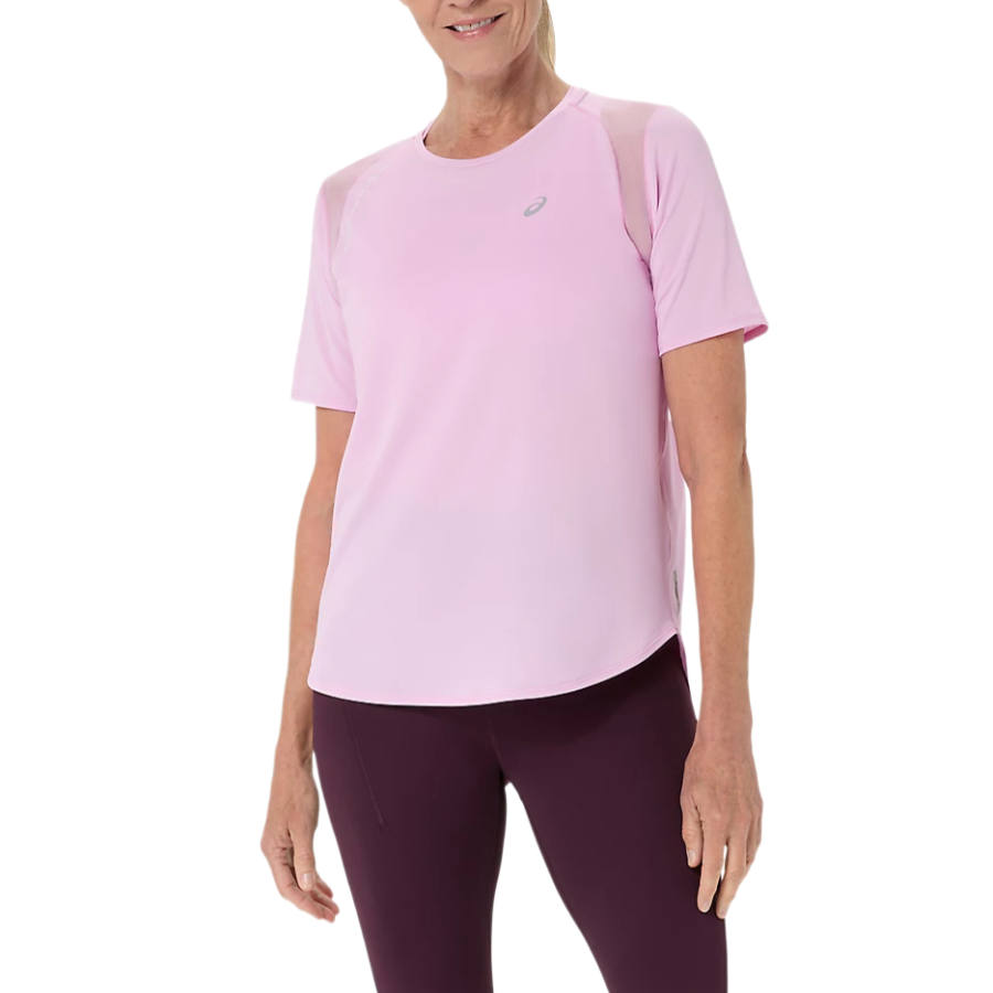 ASICS T Shirts Women's Hazy Lilac Crew Neck Moderate Straight Fit
