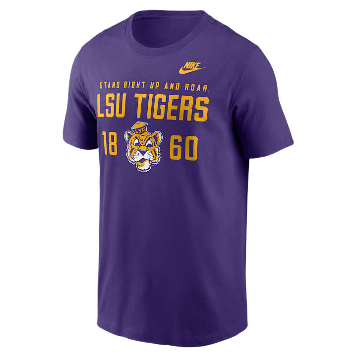 Nike Nike College T Shirts Men's Purple Crew Neck Moderate