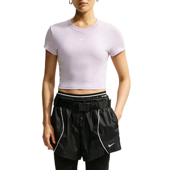 Nike Nike Sportswear T Shirts Women's Bleached Lilac Crew Neck Moderate