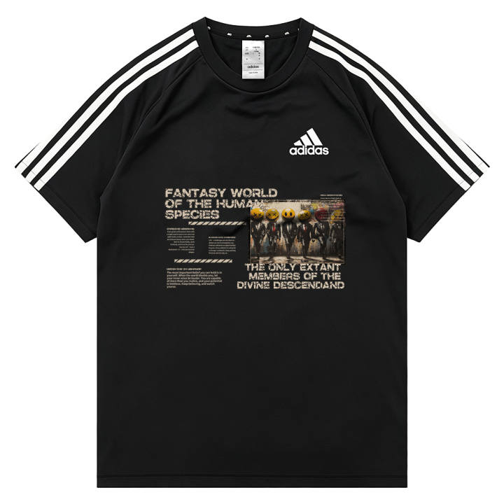 Adidas Adidas Football T Shirts Unisex Black Crew Neck Moderate