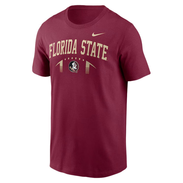 Nike Nike College T Shirts Men's Garnet Crew Neck Moderate