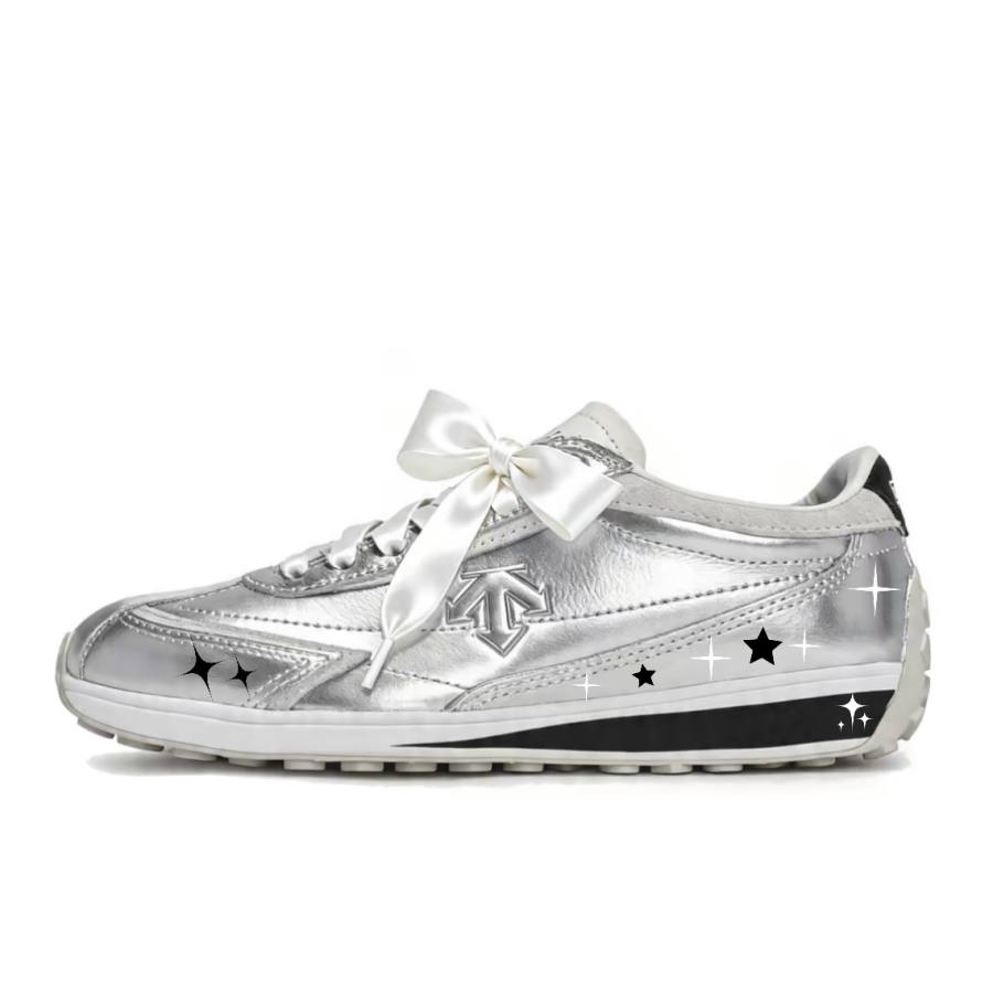 DESCENTE DESCENTE Cron Racer Casual Shoes Unisex Low Top Silver/Gray/Beige/White