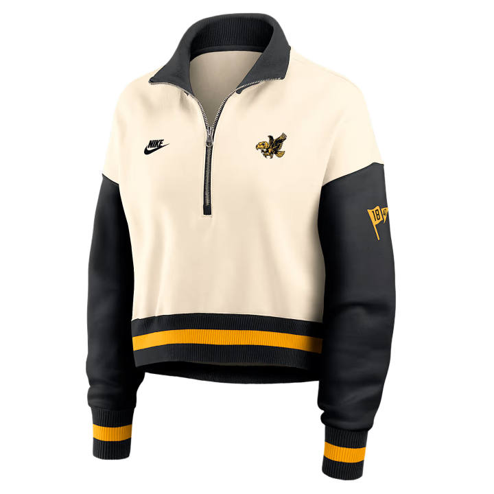 Nike Nike College Sweatshirts Women's Natural/Black Stand Collar Moderate