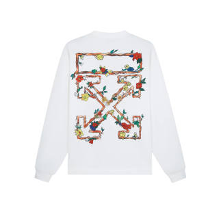 OFF-WHITE OFF WHITE T Shirts Men's White Crew Neck Moderate Straight Fit