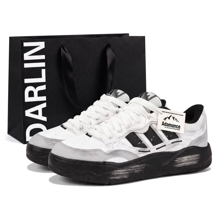 Adidas Adidas LITE SHUFFLE Skateboard Shoes Unisex Low Top White/Gray/Black