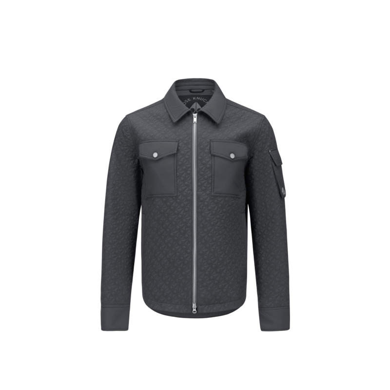 Moose Knuckles Moose Knuckles Jackets Men's Graphite Gray Lapel Moderate Straight Fit