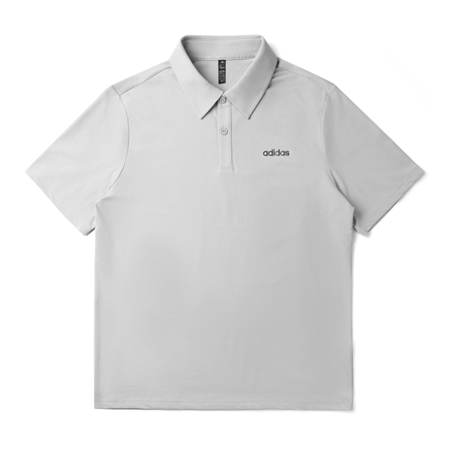 Adidas Adidas Polo Shirts Men's Gray Polo Collar Moderate Straight Fit