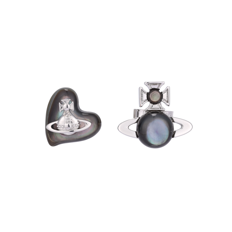 Vivienne Westwood Brass Stud Earrings Women's Black/Silver