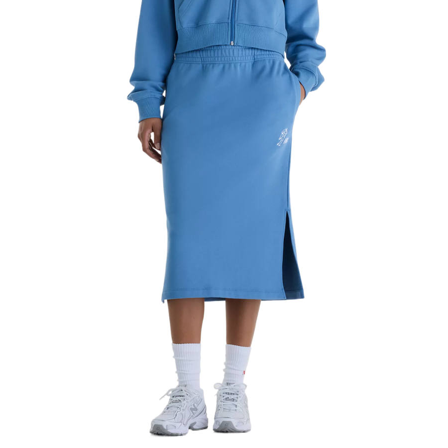 New Balance New Balance Casual Long Skirts Women's Pale Egret Blue Moderate Midi Skirt