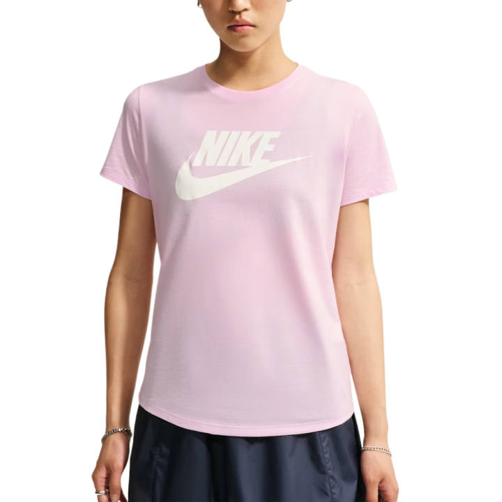 Nike Nike Sportswear Essentials T Shirts Women's Pink Foam Crew Neck Moderate