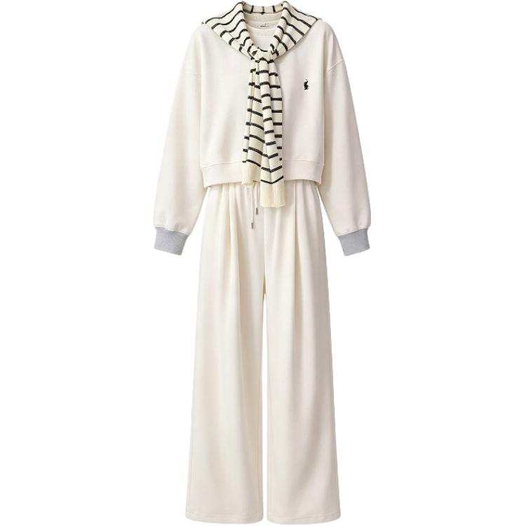 CHARM GLOW Casual Suits Women's Crew Neck Moderate