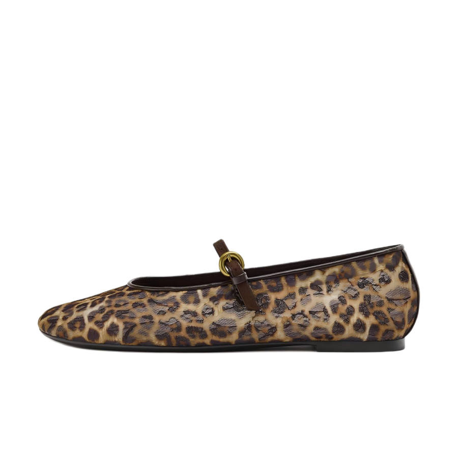 ZARA Mary Jane Shoes Women's Leopard Print