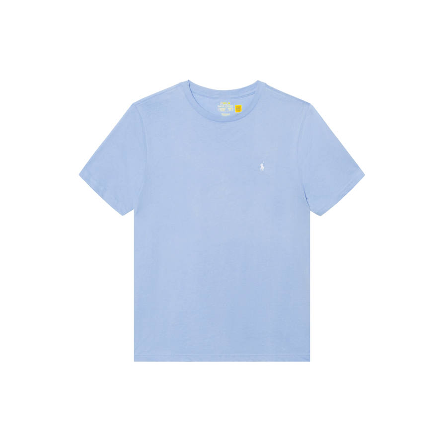 Polo Ralph Lauren Embroidery Solid Color Crew Neck Short Sleeved Shirt T Shirt Light Blue Children Aged 3 7 Years Old