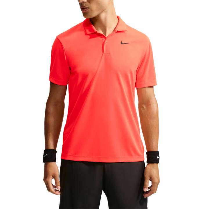 Nike Nike Tennis Tops Men's Bright Dark Red/Black Polo Collar Moderate