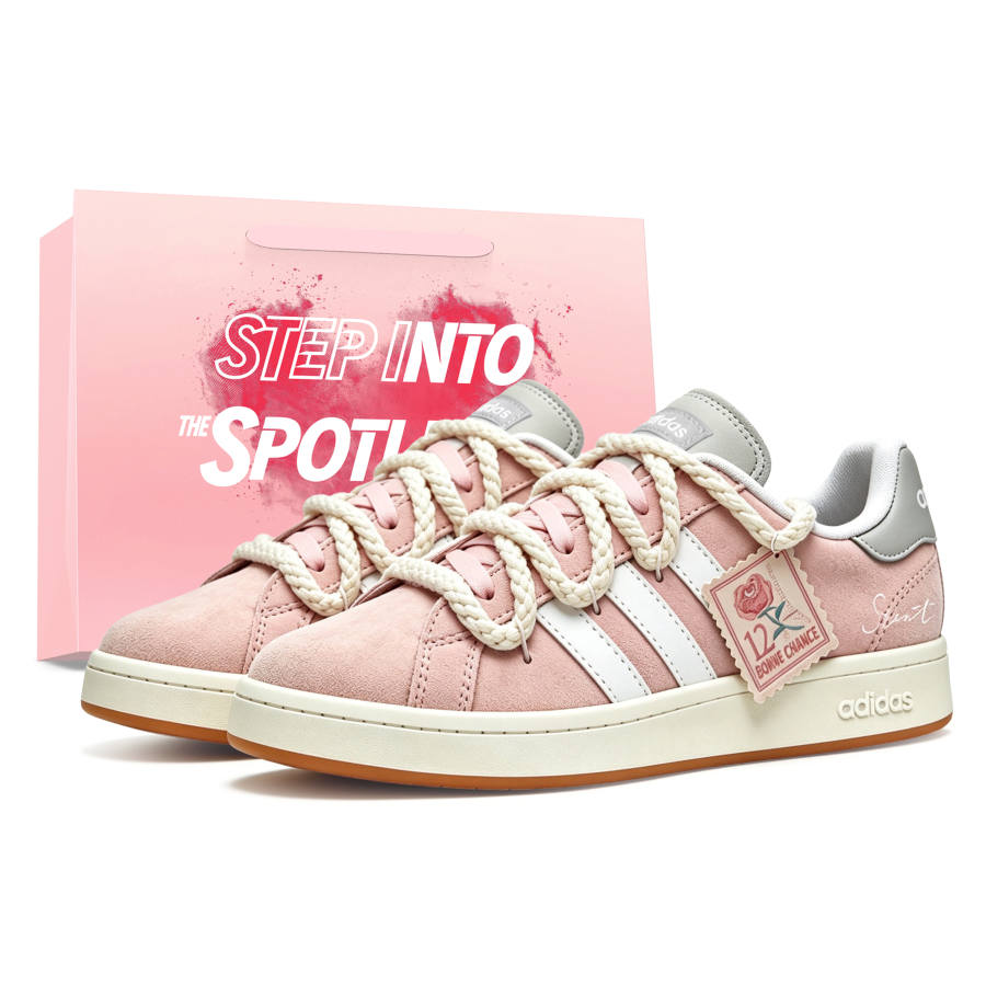 Adidas Adidas Grand Court Base 00s Skateboard Shoes Unisex Low Top Black/White/Gray/Pink/Blue/Beige