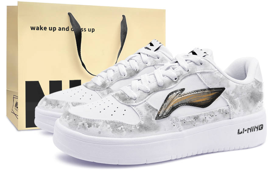 Li-Ning Li Ning Floating Boat Skateboard Shoes Men's Low Top Gray
