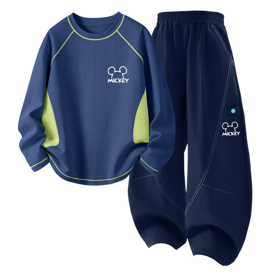 Disney Kids Casual Sportswear Crew Neck Thin Stretch Breathable