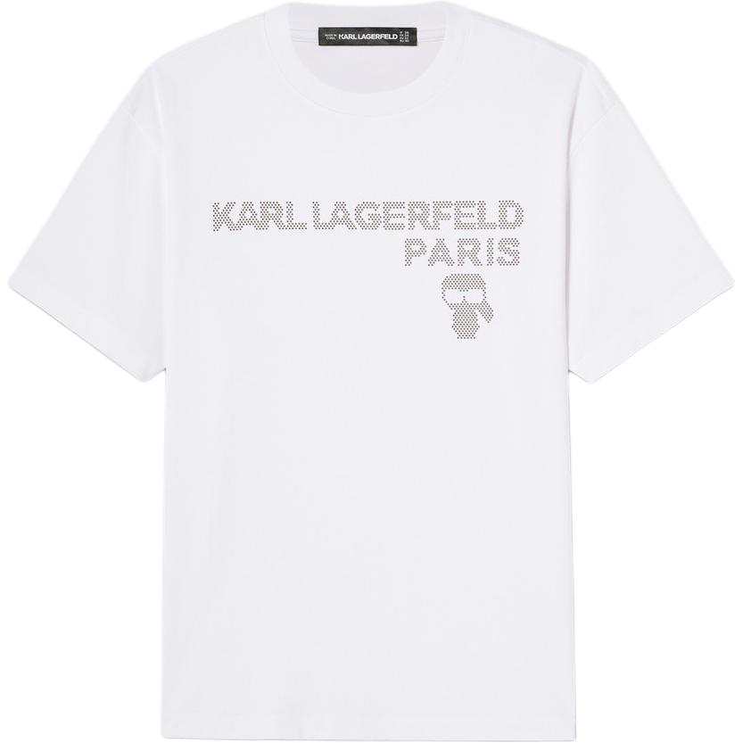 KARL LAGERFELD / Karl Lagerfeld Jeans T Shirts Men's White Crew Neck Moderate