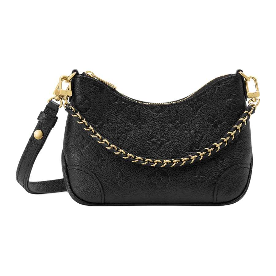 LOUIS VUITTON Boulogne Cow Leather Shoulder Bag Women's Black