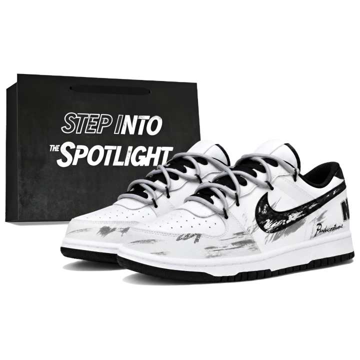 Nike Nike Big Skateboard Shoes Unisex Low Top Black/White/Gray