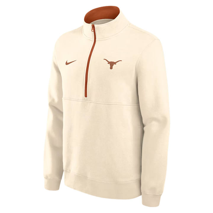 Nike Nike College Sweatshirts Men's Natural Color/Desert Orange Stand Collar Moderate