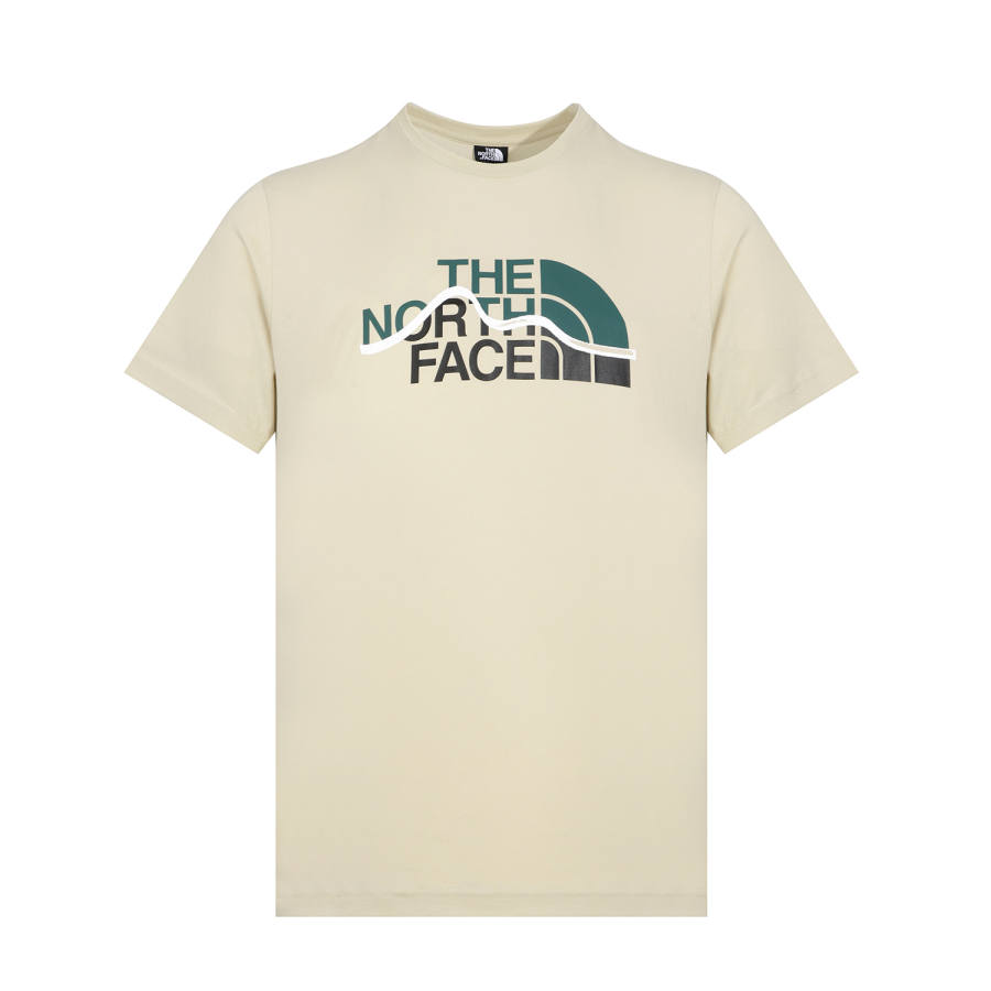 THE NORTH FACE T Shirts Men's Beige Yellow Crew Neck Moderate