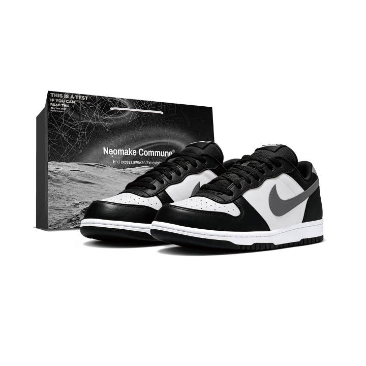 Nike Nike Big Skateboard Shoes Men's Low Top Black White Gray Color Block Patchwork