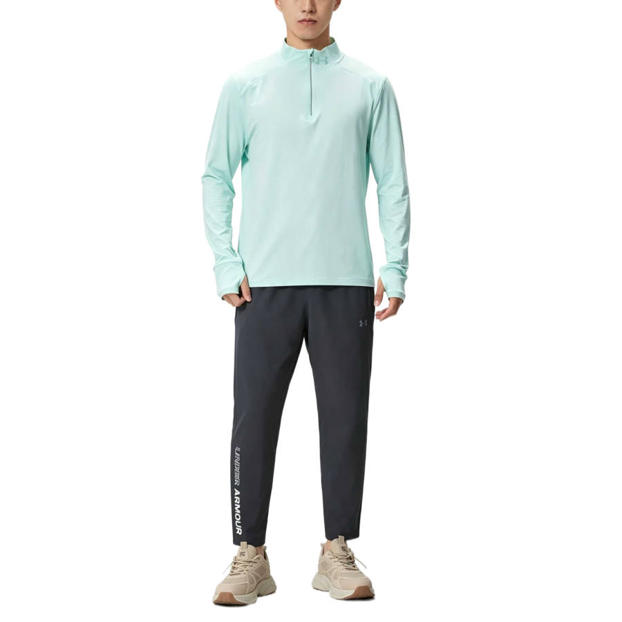 Under Armour Running Clothing Sets Men's Blue Black 2 Pack Stand Collar Moderate