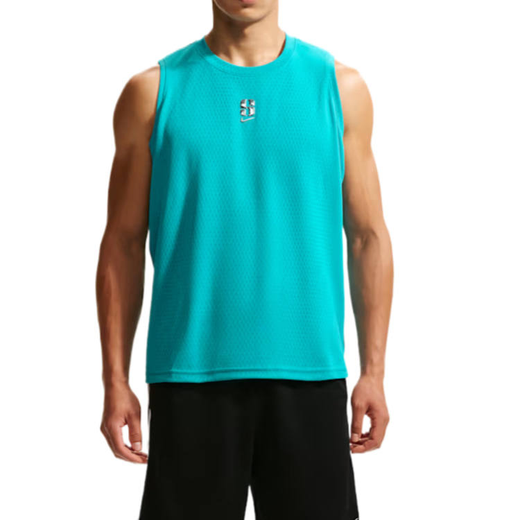 Nike Nike Basketball Jerseys Unisex Foggy Cactus Green/Foggy Cactus Green/Icy Silver Crew Neck Moderate