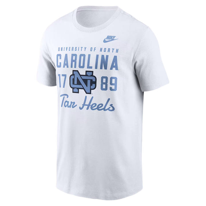 Nike Nike College T Shirts Men's White Crew Neck Moderate