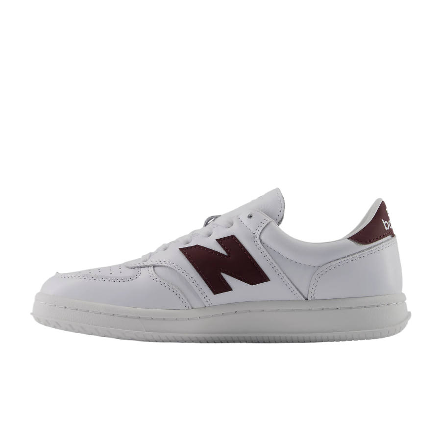New Balance New Balance NB T500 Tennis Shoes Unisex Low Top White/Cherry Red Leather