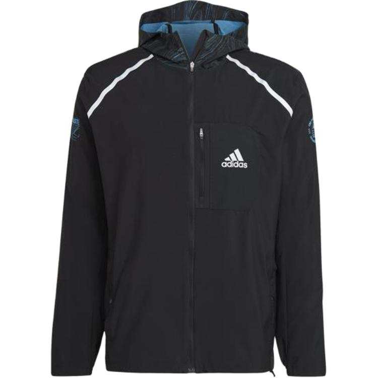Adidas Adidas Jackets Men's Black Hooded Non Detachable Moderate