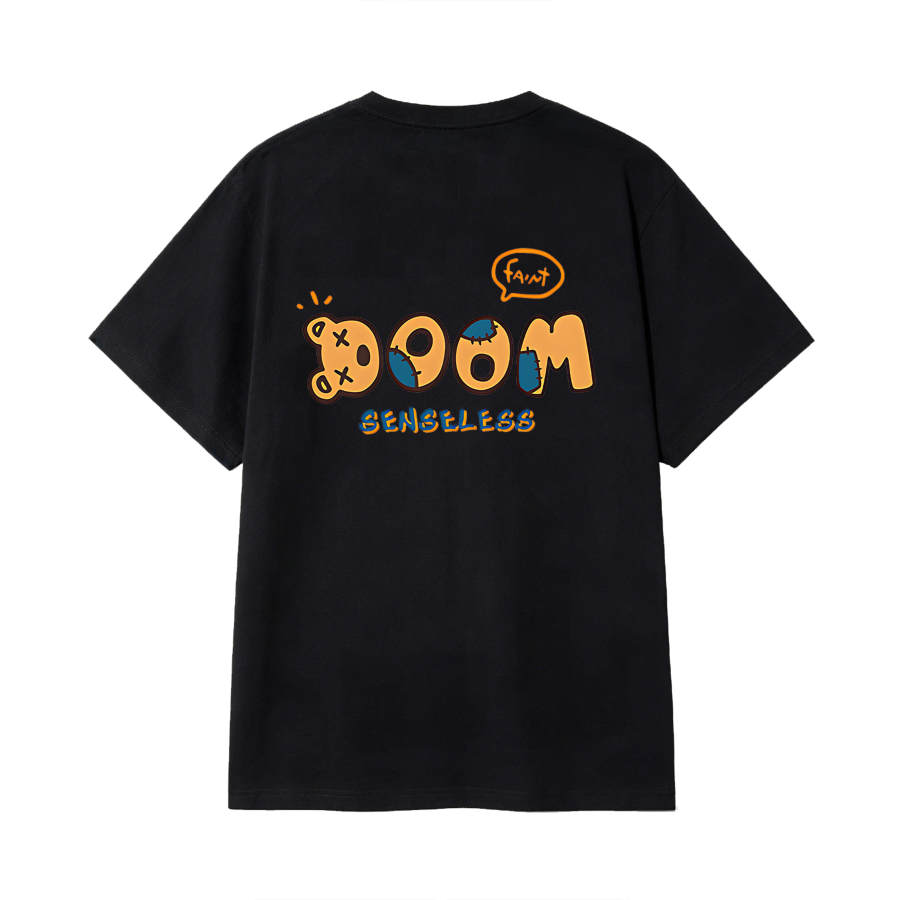 FILA T Shirts Unisex Black Crew Neck Moderate