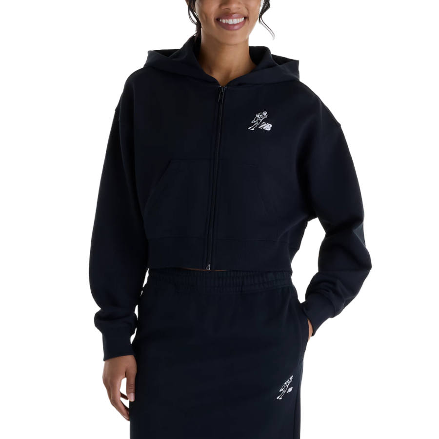 New Balance New Balance Sweatshirts Women's Black Hooded Non Detachable Moderate