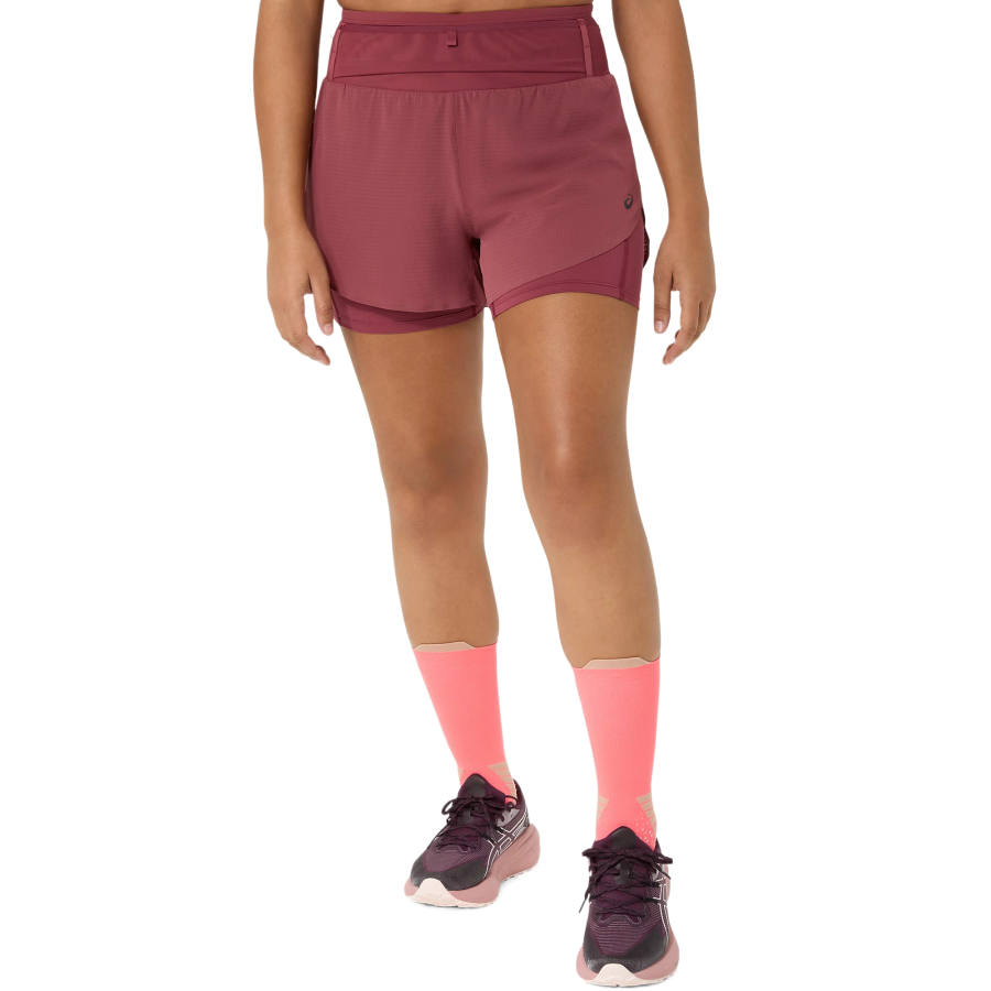 ASICS Fujitrail Run Running Shorts Women's Red Bull Breast Meat Moderate