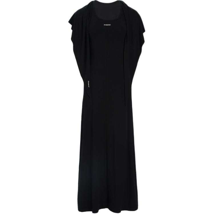 PINKO Slip Dresses Women's Black Moderate Long Skirt
